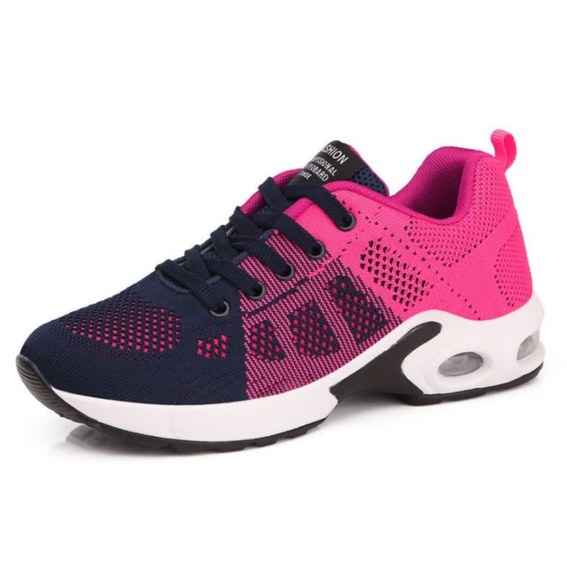 Ladies Casual Mesh Flat Shoes Lightweight Sneakers