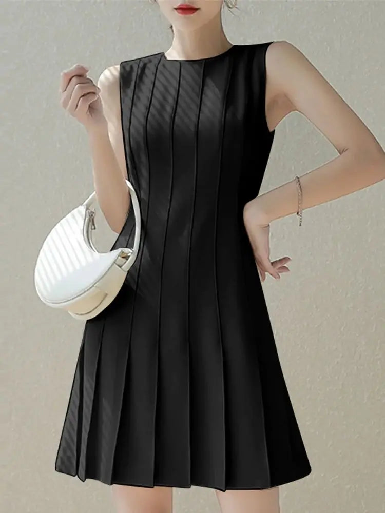 Short Robes Casual Round Neck Party Tank Dress