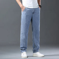 Jeans Men's Summer Ultra-thin Loose Straight Denim Pants
