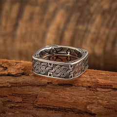 Square Vintage Ring Men's Fashion Punk Hip Hop Jewelry