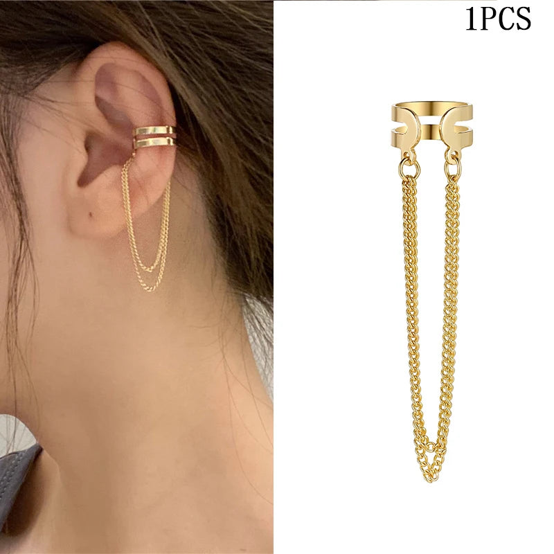 3Pcs/Set Clips Minimalist Fashion Cartilage Hoop Earrings Sets