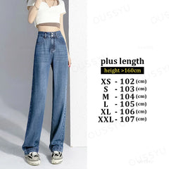 Wide-Leg Jeans High Waist Design High Street Trousers