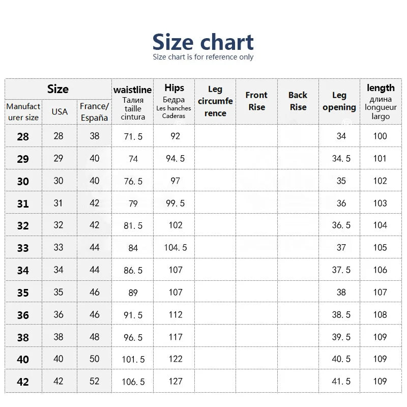 Men's Jeans Business Denim Pure Cotton Pants Straight Trousers