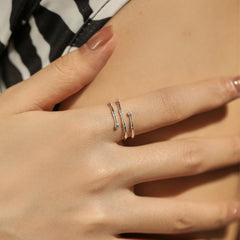 Simple Lines Twining Adjustable Size Finger Ring Trendy