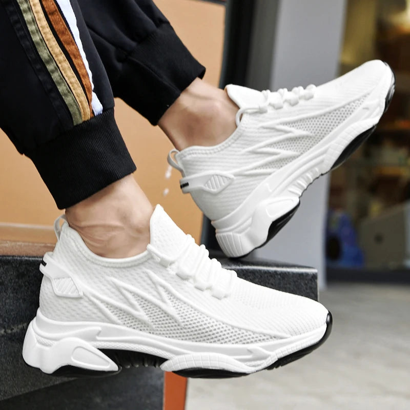 Men Sneakers Casual Heightening Shoes 8cm Height Increase Shoes