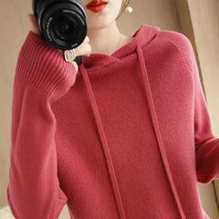 Hooded Sweater Long Sleeve Bottoming Shirt Solid Casual Pullovers