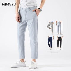 Clothing Summer Ankle Length Suit Pants Classic Business