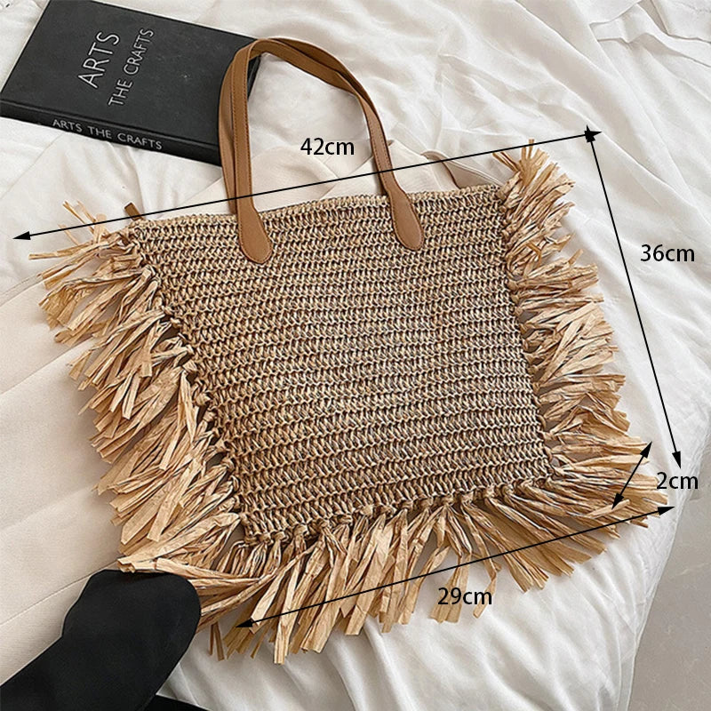 Summer Straw Bag For Women Woven Handmade Handbag