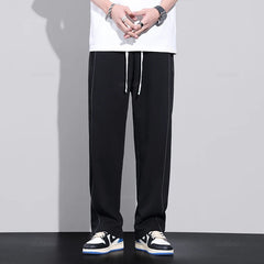 Clothing Men's Knitted Pants Wear Straight Jogger Casual Trousers