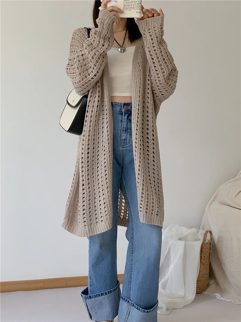 Vintage Elegant Fashion Oversized Knitting Cardigans