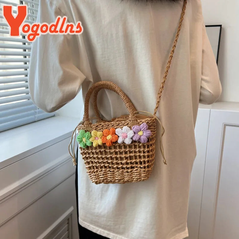 Straw Summer Flower Fashion Woven Bag