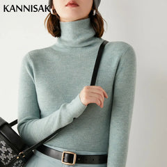 Fashion Turtleneck Sweater Clothes Pullover Shirt Office