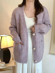 Fashion Chic Vintage Oversized Sweaters Knitted Cardigans