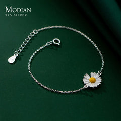 Daisy Cute Plant Link Chain Bracelet