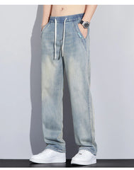 Summer Thin Soft Lyocell Fabric Men's Retro Jeans