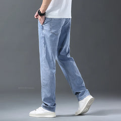Jeans Men's Summer Ultra-thin Loose Straight Denim Pants