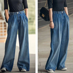 Oversize Baggy Wide Leg Jeans Women Streetwear Wash High Waist