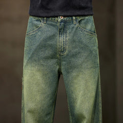 Wide Leg Jeans Men Baggy Pants Summer Straight Loose Retro