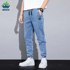 Cargo Jeans Men Streetwear Denim Jogger Pants Baggy Harem