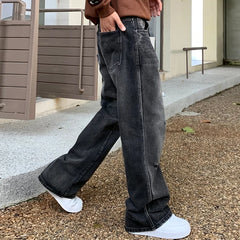 Fashion Ripped Men's Jeans Baggy Straight Vintage Trousers