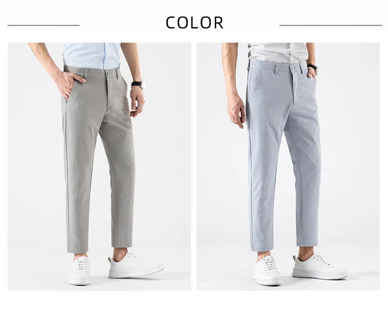 Clothing Summer Ankle Length Suit Pants Classic Business