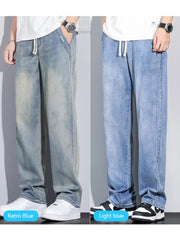 Summer Thin Soft Lyocell Fabric Men's Retro Jeans
