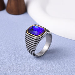 Stainless Steel Stripe Rings Classic Fashion Trend Jewelry