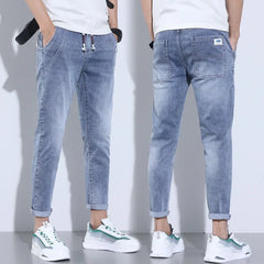 Summer Thin Style Street Work Pants Men's Elastic Waist Jogger