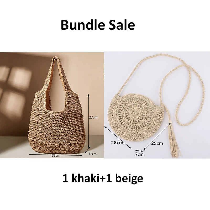 Summer Straw Bag For Women Woven Handmade Handbag