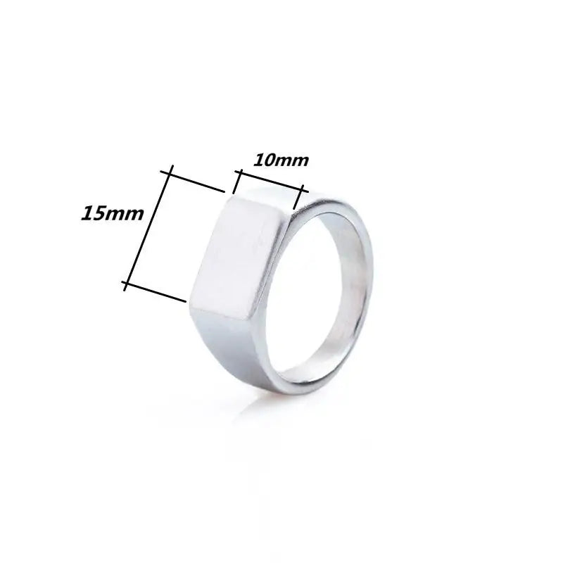 Classic Punk Rings Fashion Signet Ring Jewelry