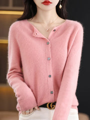 Fashion O-neck Cardigan Sweater Clothing Knitwear Tops