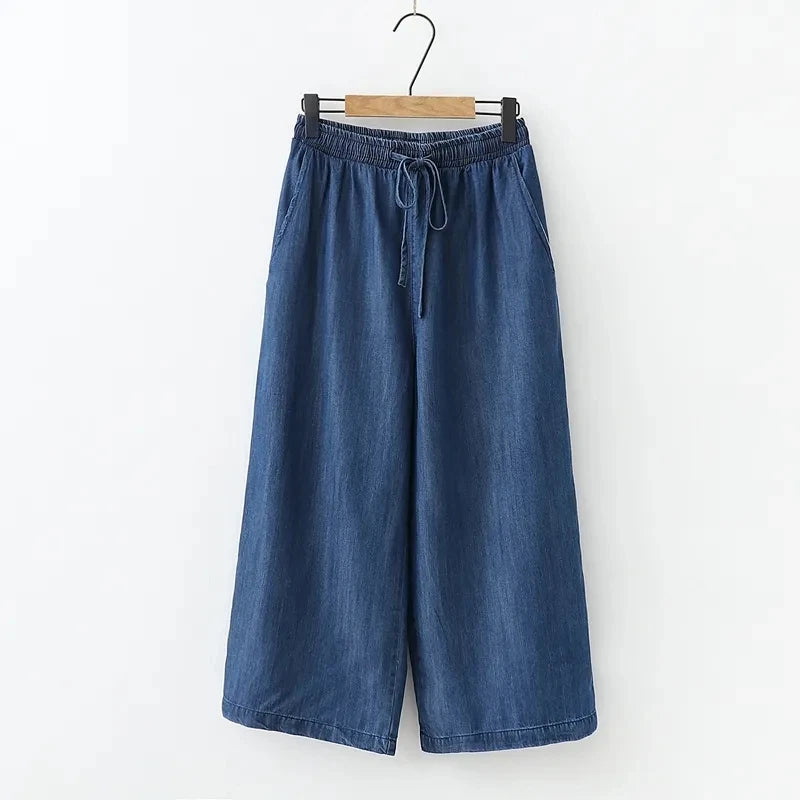 Oversized Capri Wide Leg Jeans Summer Baggy