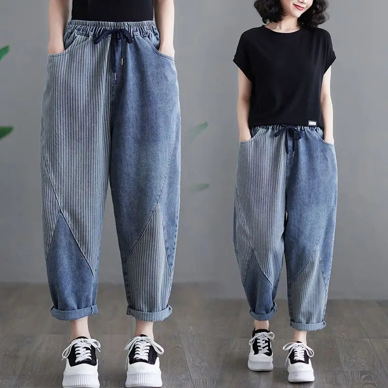 Fashion Versatile High Waist Drawstring Women's Oversize Harem Pants