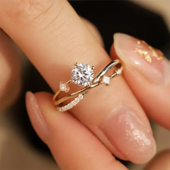 Shooting Star Moissanite Engagement rings