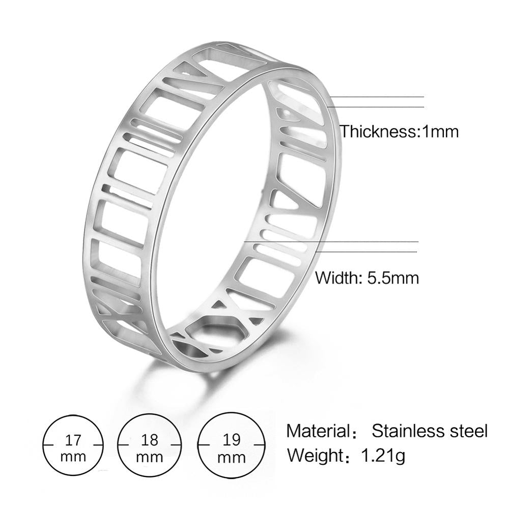 Fashion Simple Stainless Steel Ring Casual