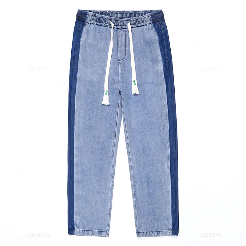 Streetwear Baggy Jeans Men Fashion Straight Wide Pants