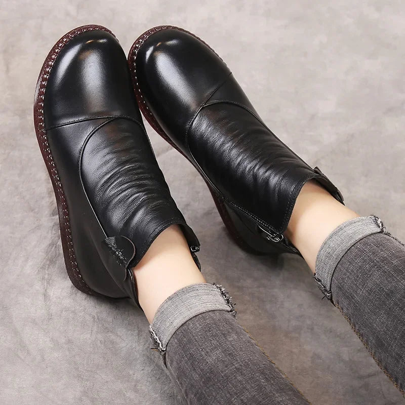 Autumn Women's Shoes Leather Boots Fashion