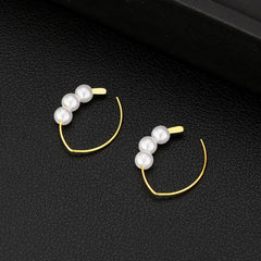 Cute Pearl Stud Earrings For Women Creative Design Simple