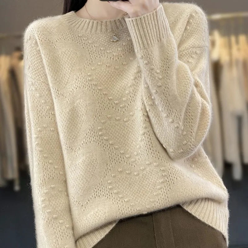 Sweaters O-neck Long Sleeve Warm Pullovers Casual