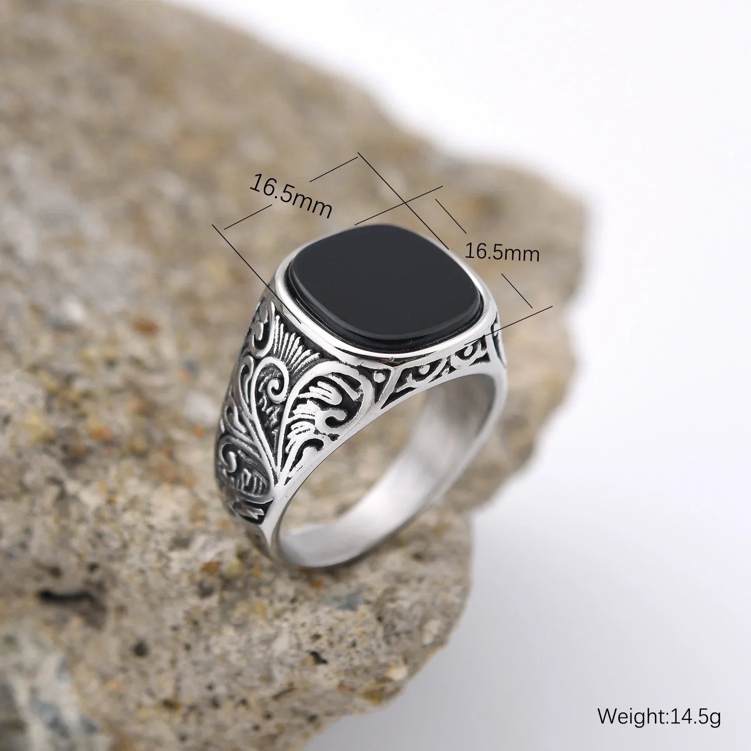 Men's Stainless Steel Multi-color Gemstone Style Rings