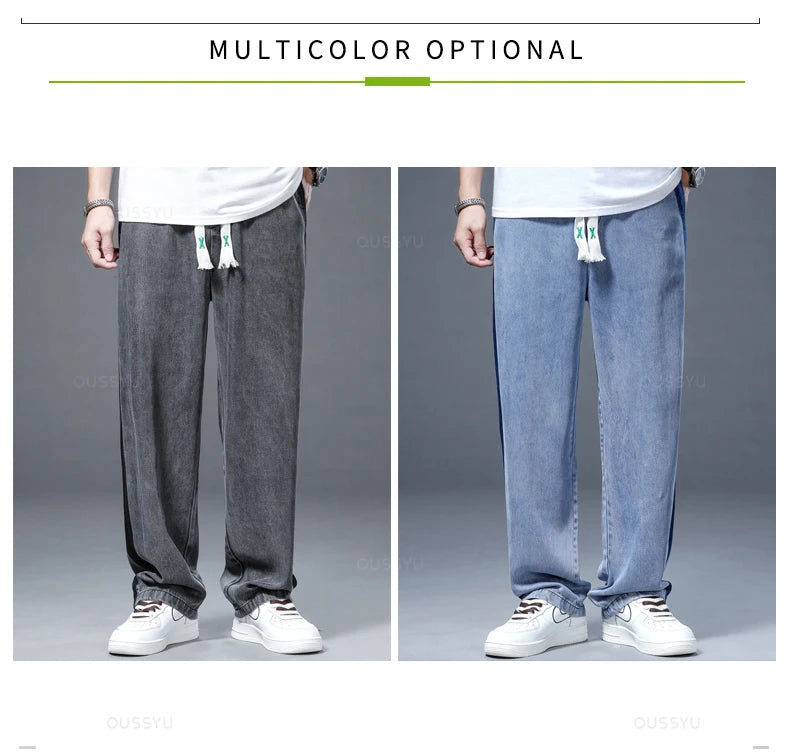 Streetwear Baggy Jeans Men Fashion Straight Wide Pants