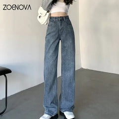 High Waisted Jeans Y2K Fashion Women Clothing