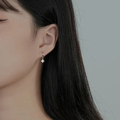 Floral Sweet Earrings Simple Inlaid Zircon Jewelry Accessories