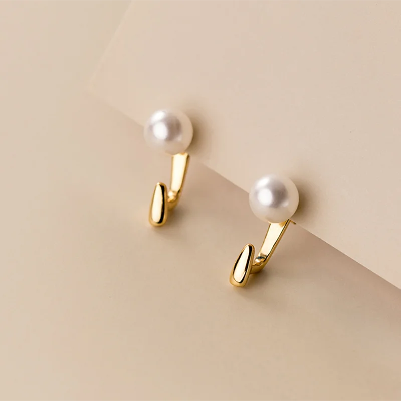 Trend Statement Synthetic Pearl Ear Hook Earring Jewelry