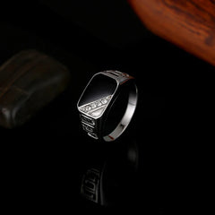 Classic Size Jewelry Color Black Male Finger Titanium Stainless Ring