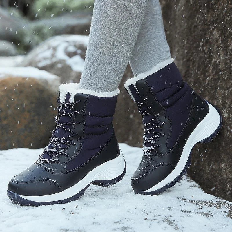 Winter Waterproof Women Snow Boots Plush Warm Ankle Boots