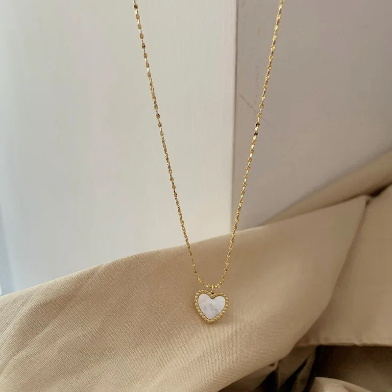 Stainless Steel  Heart Pendant Necklace