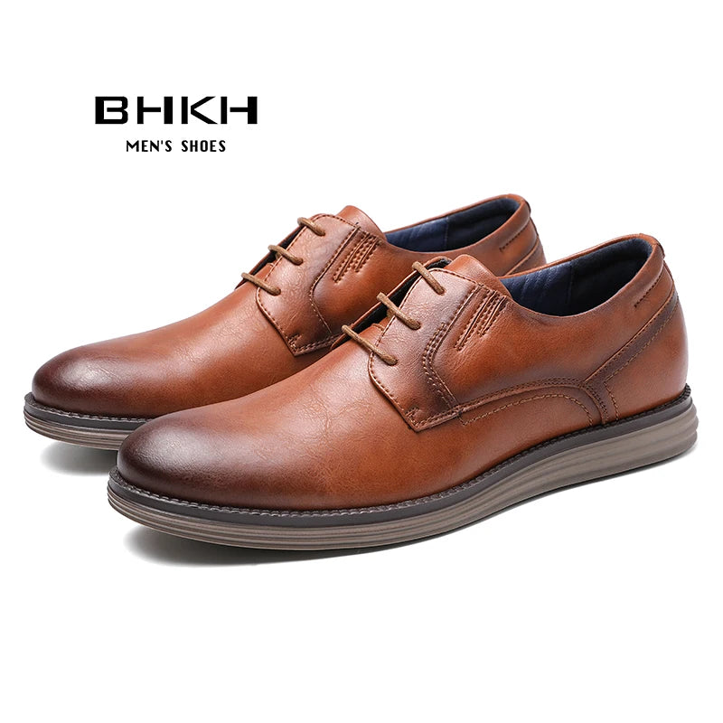 Sneakers Leather Men Casual Business Work Office Lace-up Dress shoes