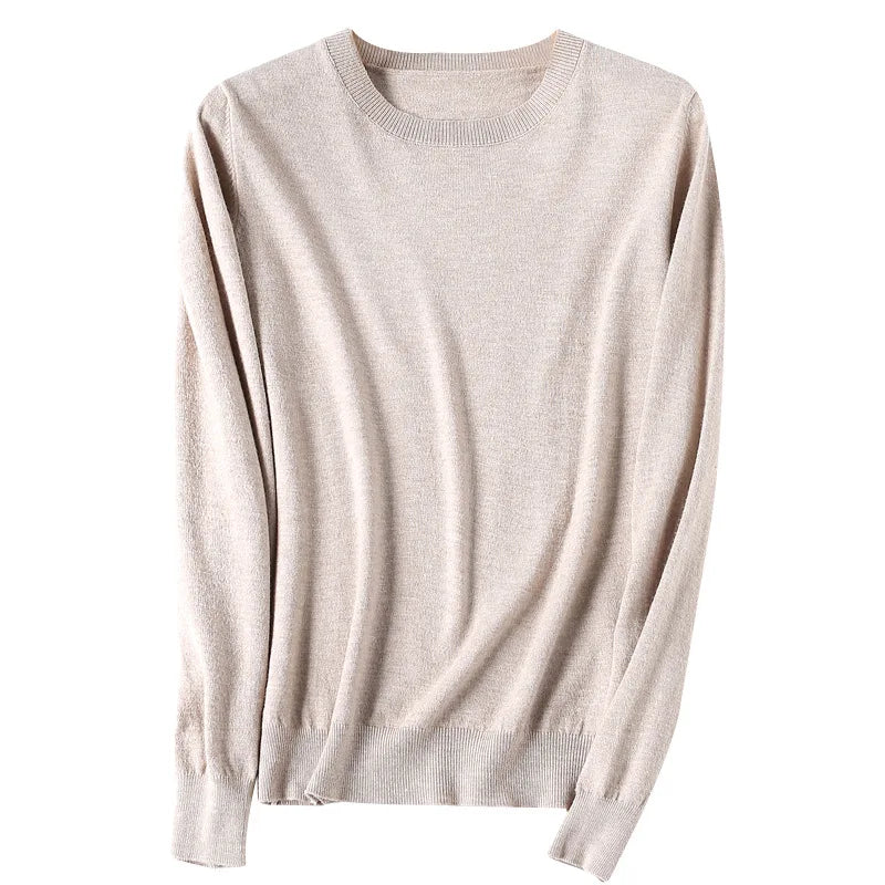 Women Sweater O-neck Basic Pullover Casual Pulls Jumpers