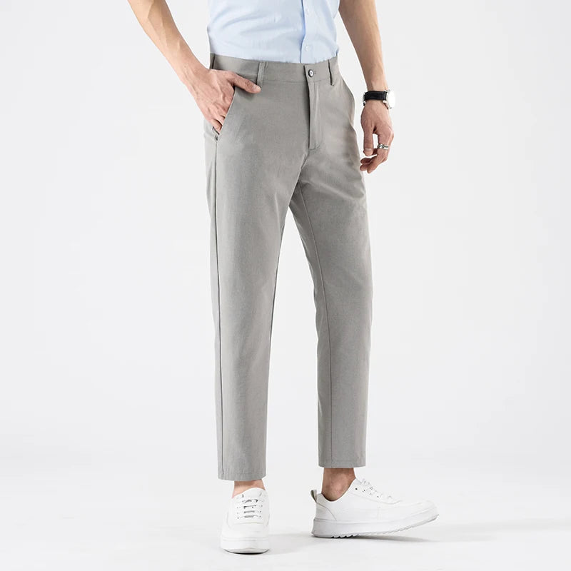 Clothing Summer Ankle Length Suit Pants Classic Business